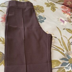 Zenana Outfitters Chocolate Brown Ponte Knit Straight-Leg Leggings